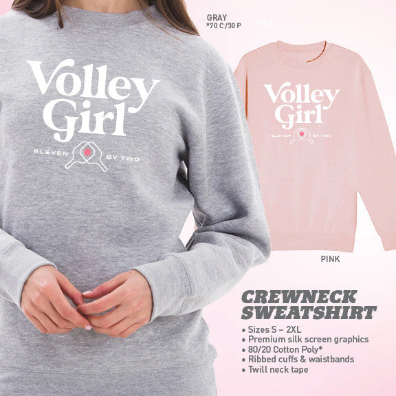 ZER002 Volley Girl Crewneck Sweatshirt - Unisex