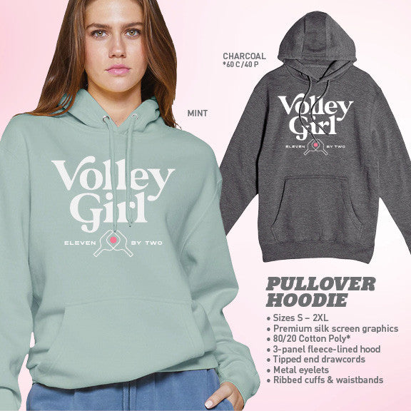 ZER002 Volley Girl Hooded Sweatshirt - Unisex