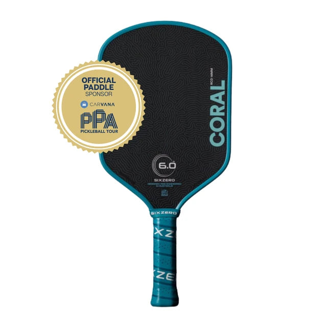 Six Zero Coral 16mm Hybrid Pickleball Paddle